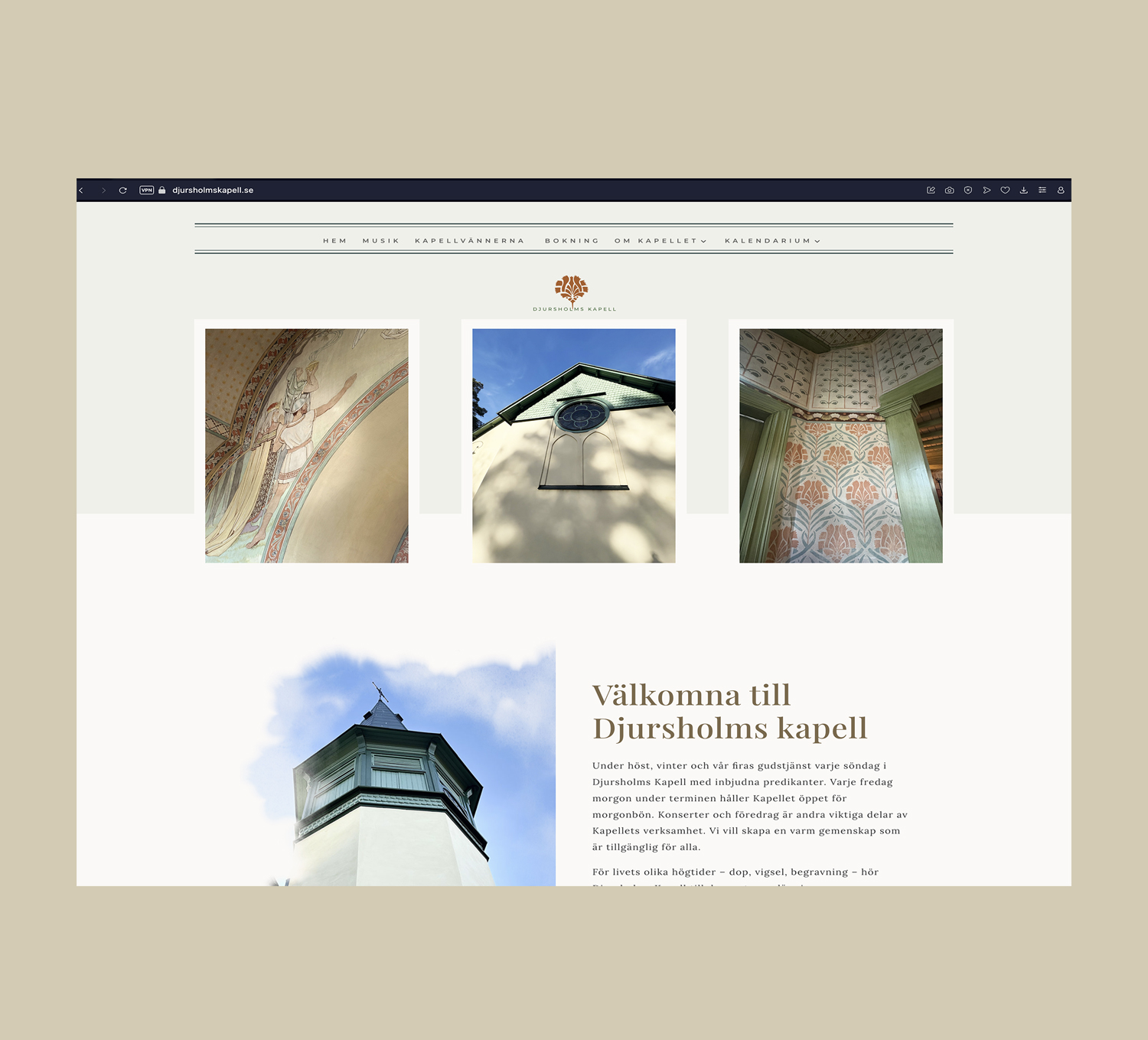 Djursholms Kapell, Website design | Djursholms Kapell