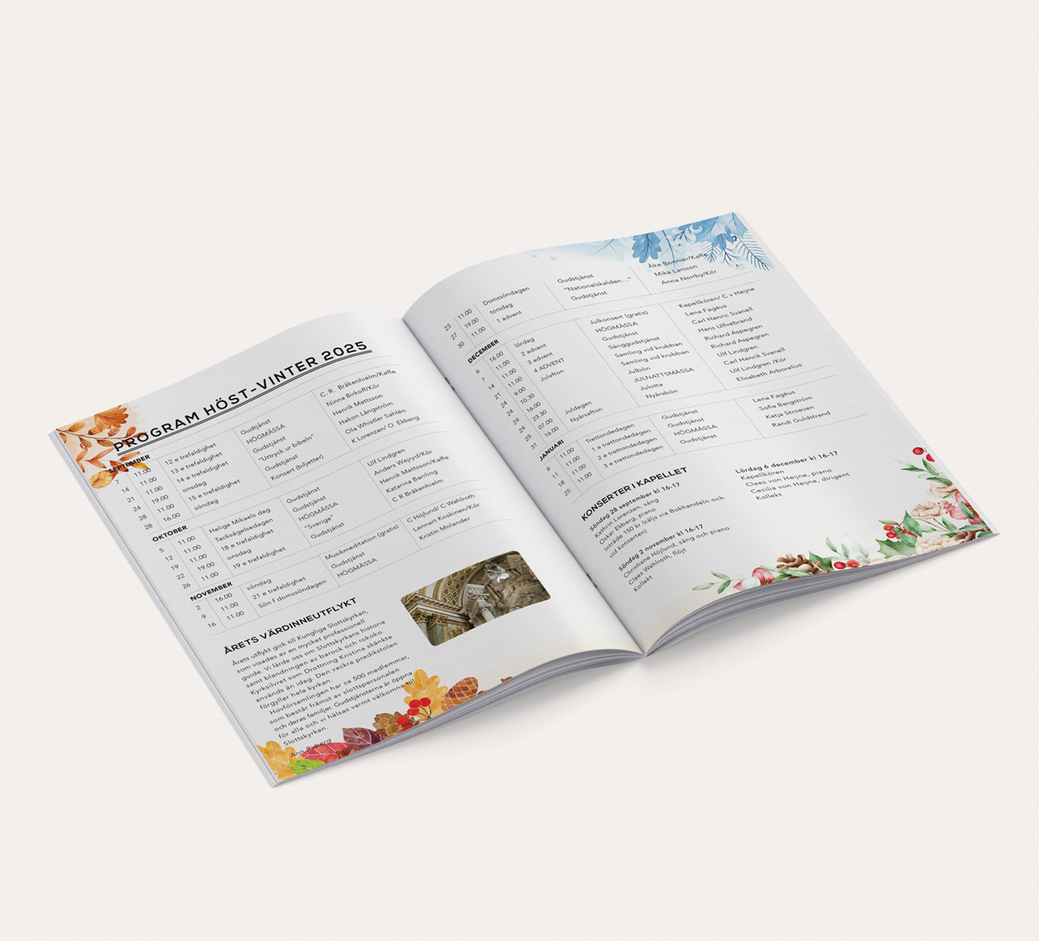 KapellNytt, Folder design | Djursholms kapell